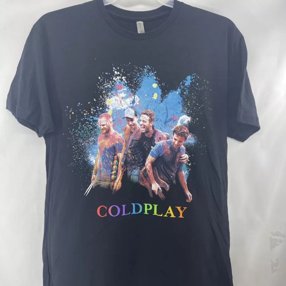 Coldplay 2016 Head Full of Dreams Tour Dates Concert t shirt Men's large Black